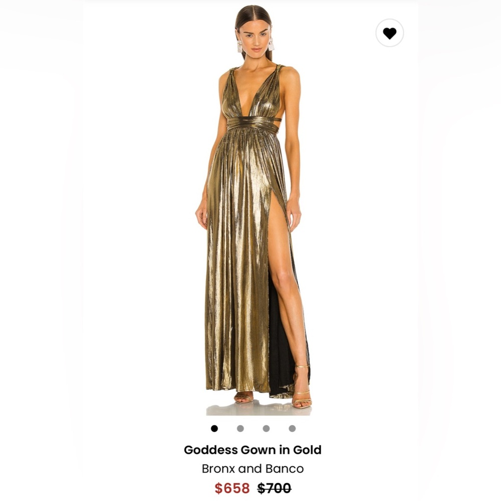 Bronx and Banco Goddess Gown in Gold